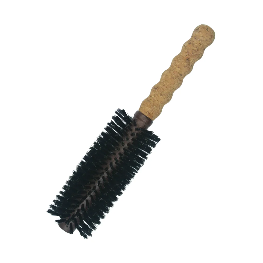 Natural boar bristle round brush