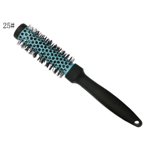 Blue boar bristle ceramic hairbrush