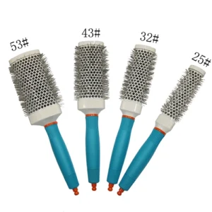 Ceramic hairbrush with triangular boar bristles
