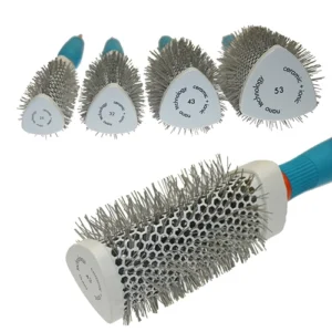 Ceramic hairbrush with triangular boar bristles